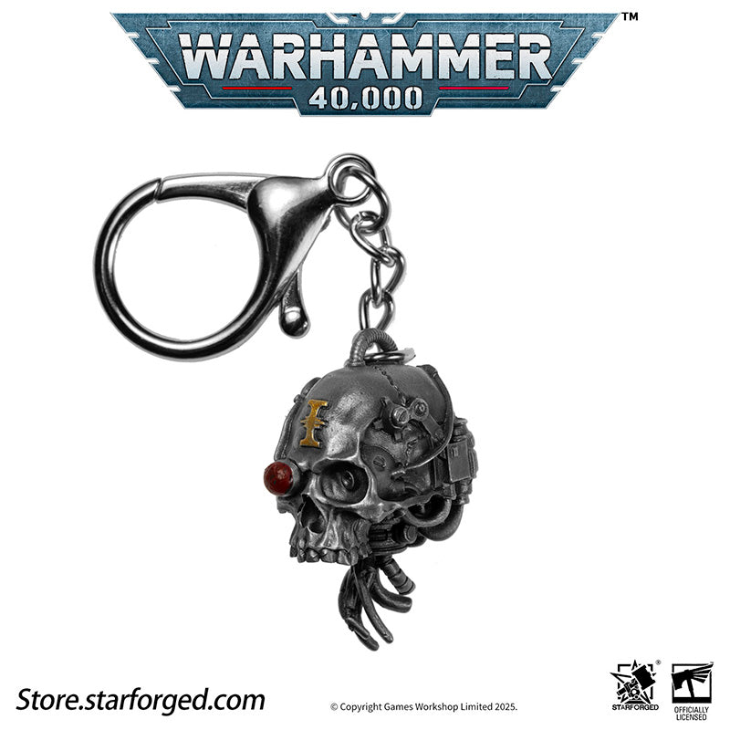 Starforged Warhammer 40K Adeptus Mechanicus Servo-Skull Keychain Men's Jewelry Accessories The skull symbolizes not only sacrifice but also the purity of humanity. The flesh of traitors, heretics, and xenos often deviates greatly from that of true humans, with one of the most distinct variations lying in their skulls.It is for this reason that the skull serves as an emblem of human purity and the sacrifices made to defend it. Throughout the Imperium—from the Walls of Martyrs to skull insignias—it reminds al